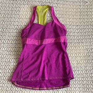 Moxie Cycling Womens purple racerback tank, size M